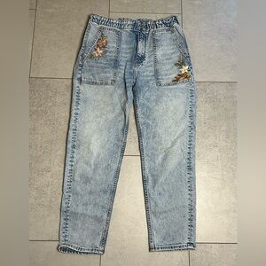 Driftwood embroidered jeans